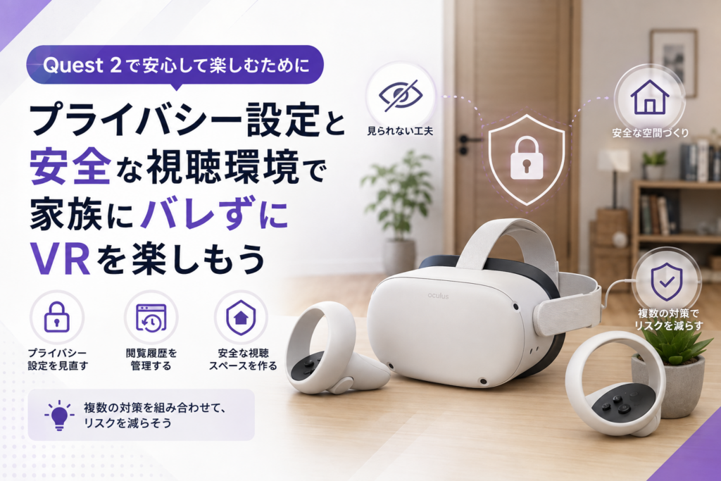 【環境構築・セキュリティ】家族や同居人にバレない！Quest 2のプライバシー設定と安全な視聴スペースの作り方